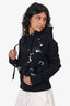 Helmut Lang Black/White Paint Slater Detail Hoodie Size XS