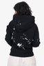 Helmut Lang Black/White Paint Slater Detail Hoodie Size XS