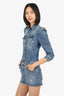 Retrofete Denim Puff Sleeve Mini Dress Size XS