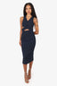 Nichols Navy Cut-Out BodyCon Midi Dress Size 0