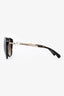Pre-Loved Chanel™ Polarized Dark Brown Oversized Sunglasses with Pearl Sides