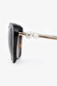 Pre-Loved Chanel™ Polarized Dark Brown Oversized Sunglasses with Pearl Sides
