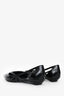 Prada Black Leather Logo Pointed Flats Size 36