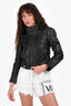 Red Valentino Black Leather Biker Jacket Size 40