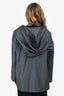 Smythe Grey Asymmetrical Zip Rain Coat Size OS