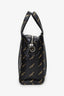 Balenciaga Black Leather/Gold Logo 'Bazar' XS Shopper Tote With Strap