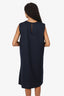Acne Studios Navy Wool Pinstripe Shift Dress Size 40