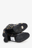 Saint Laurent Black/Gold Metallic Leopard Print Ankle Boots Size 36.5