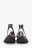 Valentino Black Leather Pointed Ankle Strap Flats Size 36.5 (As is)