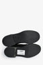 Louis Vuitton Black Leather Twist Logo Combat Boots Size 7.5
