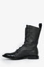 Inch2 Black Leather Brogue Ankle Boots Size 38