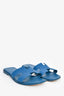 Hermès Blue Oran H Sandals Size 36.5 (As Is)
