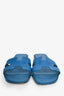 Hermès Blue Oran H Sandals Size 36.5 (As Is)
