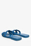 Hermès Blue Oran H Sandals Size 36.5 (As Is)