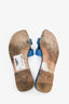 Hermès Blue Oran H Sandals Size 36.5 (As Is)