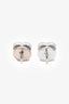 Van Cleef & Arpels 18K White Gold Turquoise Sweet Alhambra Earrings