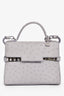 Delvaux Purplish Grey Pstrich Leather Tempete PM with Strap