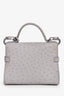 Delvaux Purplish Grey Pstrich Leather Tempete PM with Strap