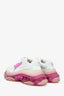 Balenciaga Pink/White Triple S Sneaker Size 37