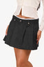 Maje Grey Denim Layer Detailed Mini Skort Size 40