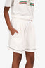 Miu Miu 2021 White Stud Detail Shorts Size 40