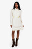 Fendi Cream Silk Button Detail Shirt Dress Size 40