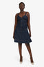 Fendi Navy Denim Stitch Detailed Mini Dress Size 42