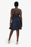 Fendi Navy Denim Stitch Detailed Mini Dress Size 42