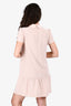 Red Valentino Pink Crystal Embellished Collar Short Sleeves Dress Size 42
