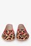 Charlotte Olympia x Agent Provocateur Brown/Red Leopard Print Slipper + Eye Mask + Pouch Set of 3