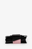 Prada Black/Pink Leather City Ribbon Plexi Bag