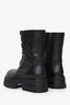 Ann Demeulemeester Black Lace Up Platform Ankle Boots Size 35