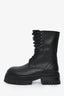 Ann Demeulemeester Black Lace Up Platform Ankle Boots Size 35