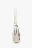 Prada White Leather Demi-lune Large Shoulder Bag