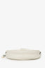 Prada White Leather Demi-lune Large Shoulder Bag