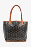 Goyard Black/Brown Goyardine Coated Canvas Anjou Mini Tote Bag with Pouch