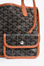 Goyard Black/Brown Goyardine Coated Canvas Anjou Mini Tote Bag with Pouch