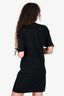 McQ By Alexander McQueen Black Lace Up Detailed Short Sleeves Dress Size XS
