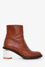 Burberry Brown Leather Ankle Boots Size 35