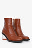 Burberry Brown Leather Ankle Boots Size 35