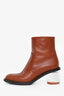 Burberry Brown Leather Ankle Boots Size 35