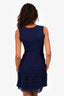 M Missoni Navy Chevron Knit Sleeveless Dress Size 40