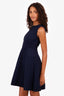 Dsquared²  Navy Ribbed Sleeveless Midi Dress Size S
