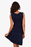 Dsquared²  Navy Ribbed Sleeveless Midi Dress Size S