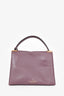 Valentino Purple Leather My Rockstud Top Handle with Strap