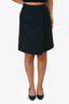 Marni 2013 Navy/Black Wool Midi Skirt Size 38