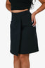 Marni 2013 Navy/Black Wool Midi Skirt Size 38