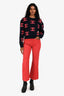 MM6 Maison Margiela Red Denim Distressed Jeans Size 40