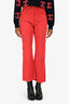 MM6 Maison Margiela Red Denim Distressed Jeans Size 40