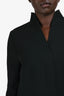 Akris Black V-Neck Long Sleeve Midi Dress Size 16